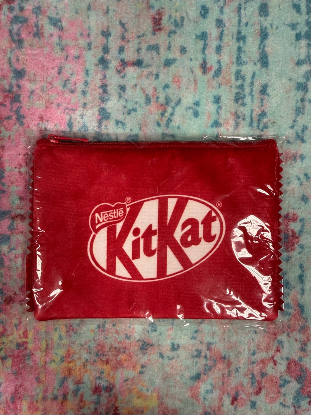 KitKat Red Zip Pouch — Branded Women's Bag Accessory